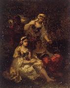 Narcisse Virgilio Diaz Four Spanish Maidens Germany oil painting artist